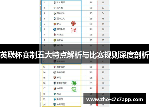 英联杯赛制五大特点解析与比赛规则深度剖析